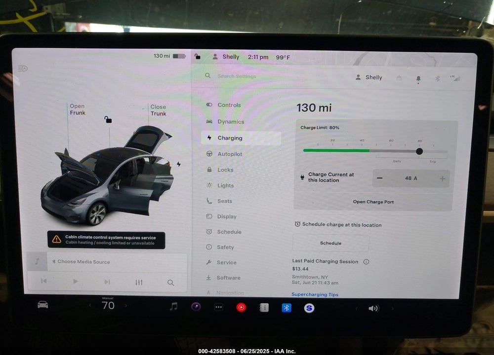 2021 TESLA MODEL Y VIN: 5YJYGDEE5MF293525