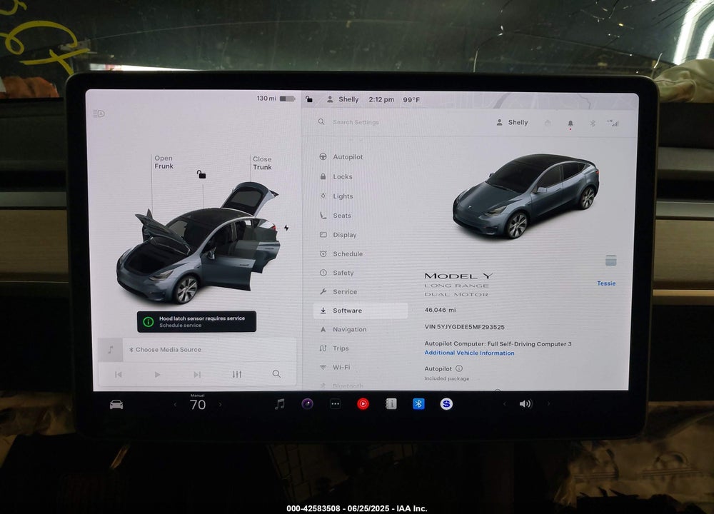 2021 TESLA MODEL Y VIN: 5YJYGDEE5MF293525