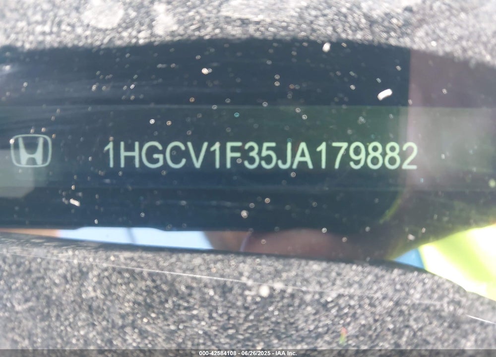 2018 HONDA ACCORD SPORT VIN: 1HGCV1F35JA179882
