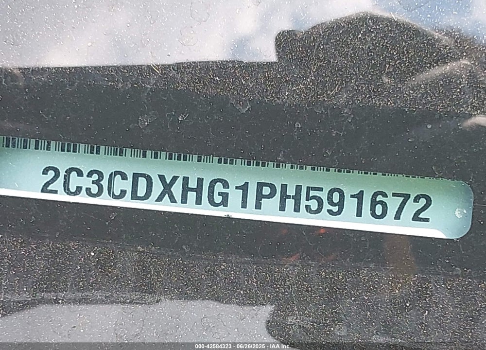 2023 DODGE CHARGER VIN: 2C3CDXHG1PH591672