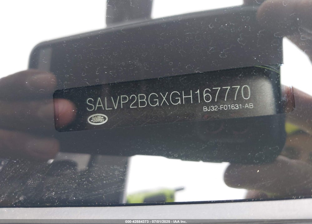 2016 LAND ROVER RANGE ROVER EVOQUE VIN: SALVP2BGXGH167770