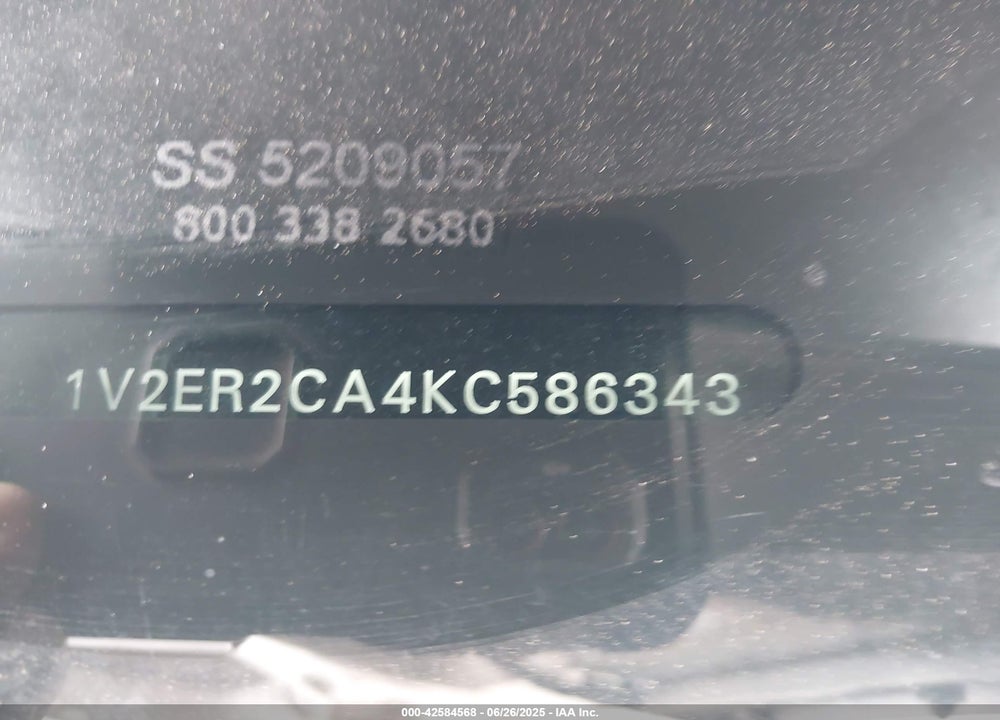 2019 VOLKSWAGEN ATLAS 3.6L V6 SEL VIN: 1V2ER2CA4KC586343