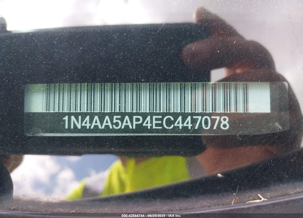 2014 NISSAN MAXIMA VIN: 1N4AA5AP4EC447078