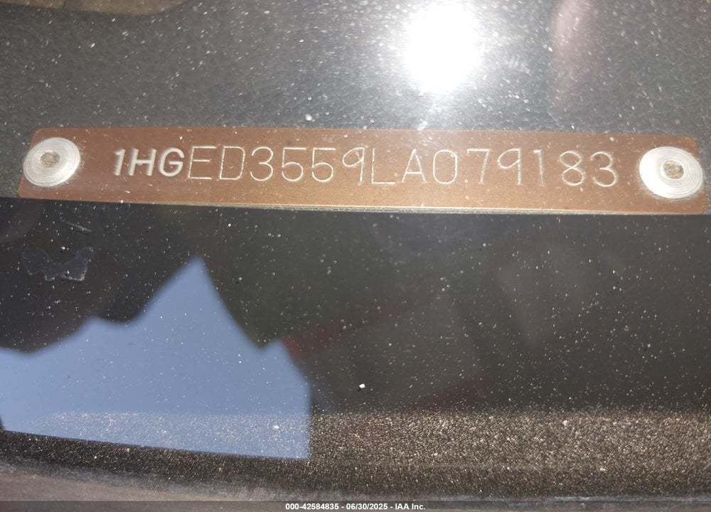 1990 HONDA CIVIC LX VIN: 1HGED3559LA079183
