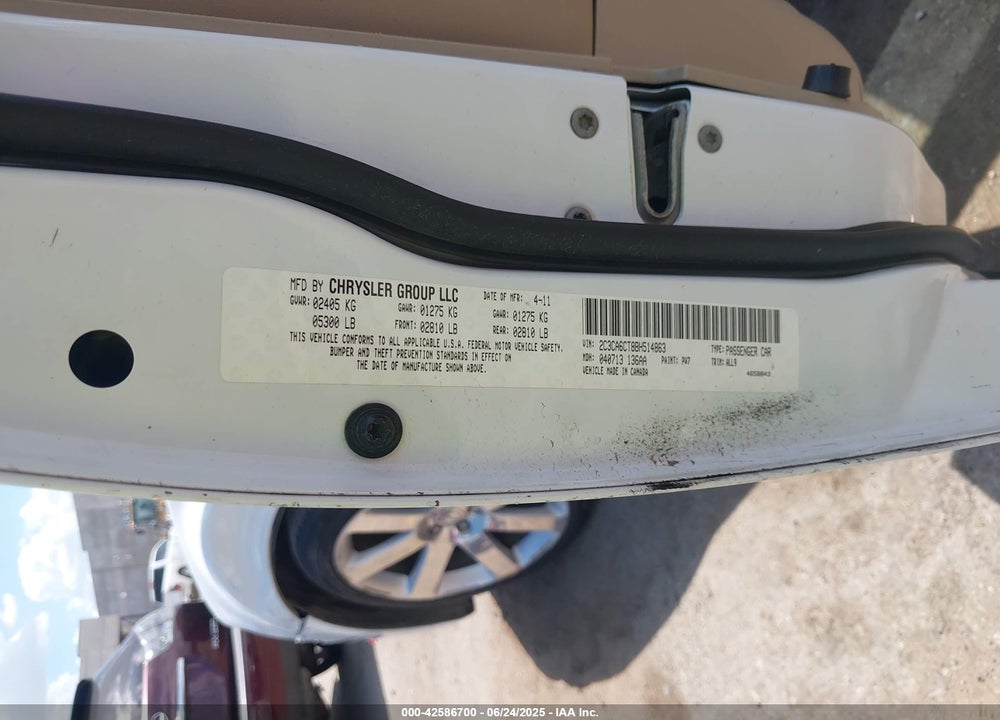 2011 CHRYSLER 300 VIN: 2C3CA6CT8BH514863
