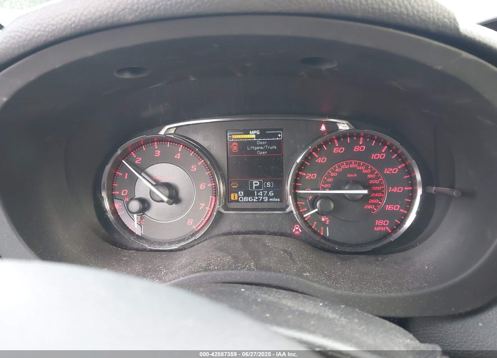 2015 SUBARU WRX VIN: JF1VA1D66F8814533