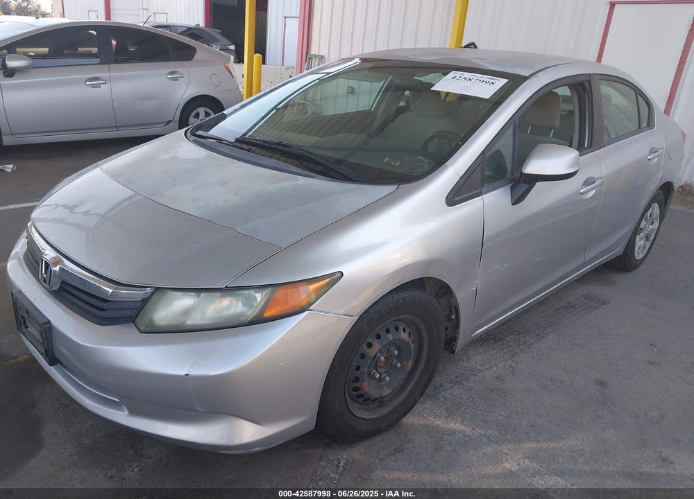 2012 HONDA CIVIC VIN: 2HGFB2F58CH327461
