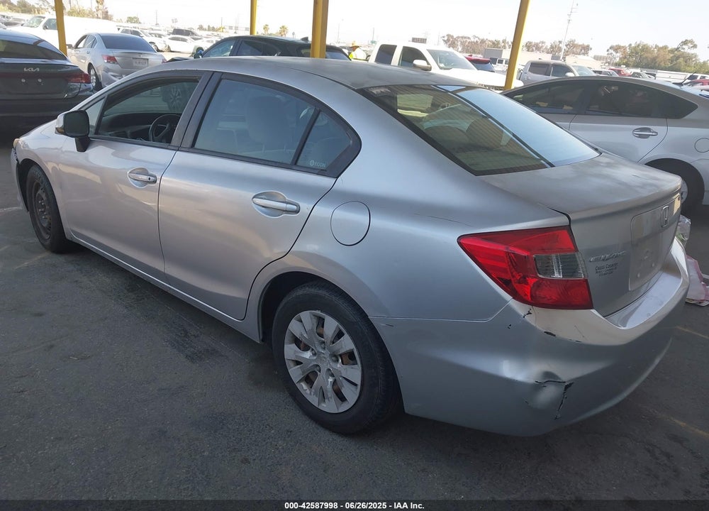 2012 HONDA CIVIC VIN: 2HGFB2F58CH327461