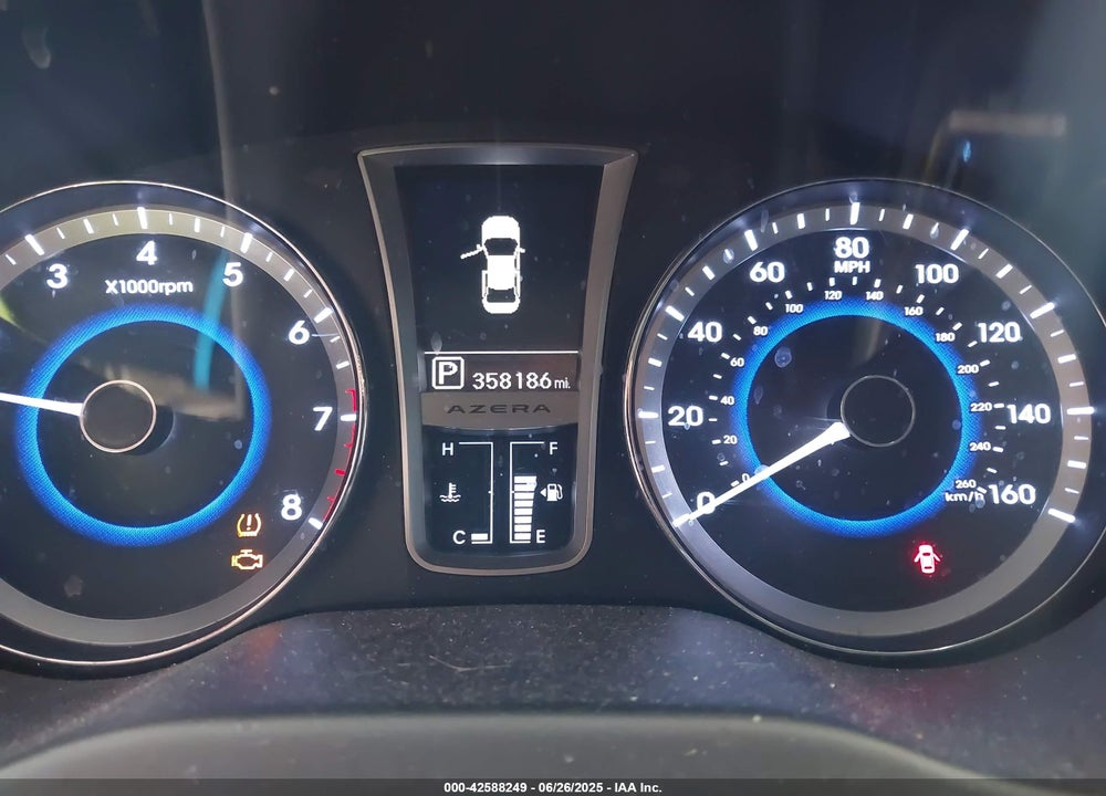 2013 HYUNDAI AZERA VIN: KMHFH4JG1DA244810