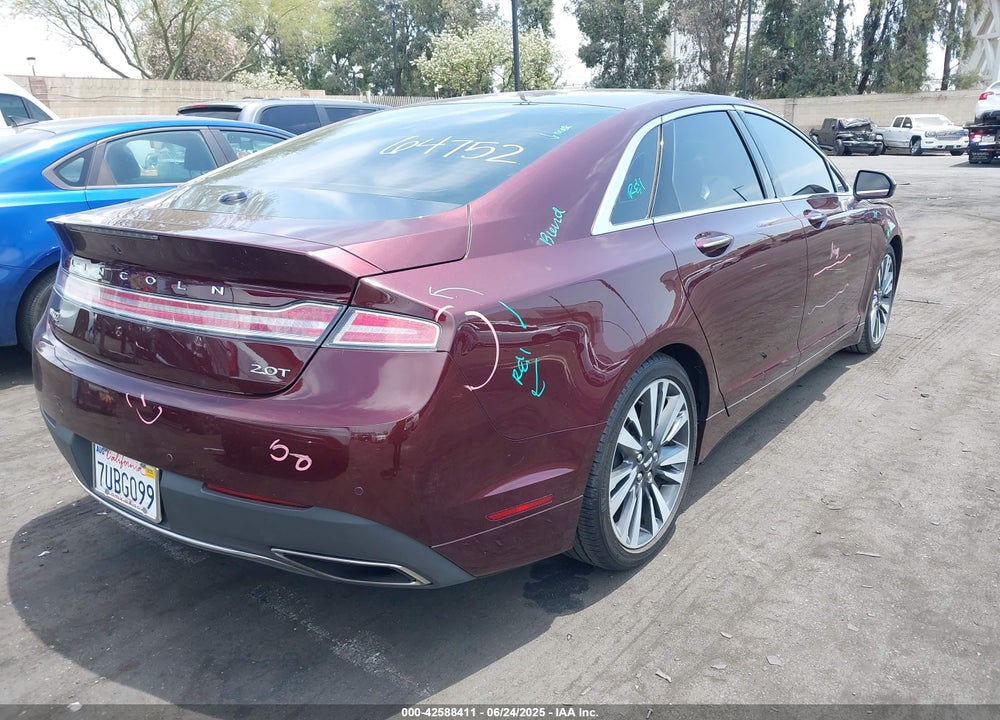 2017 LINCOLN MKZ RESERVE VIN: 3LN6L5E93HR619155