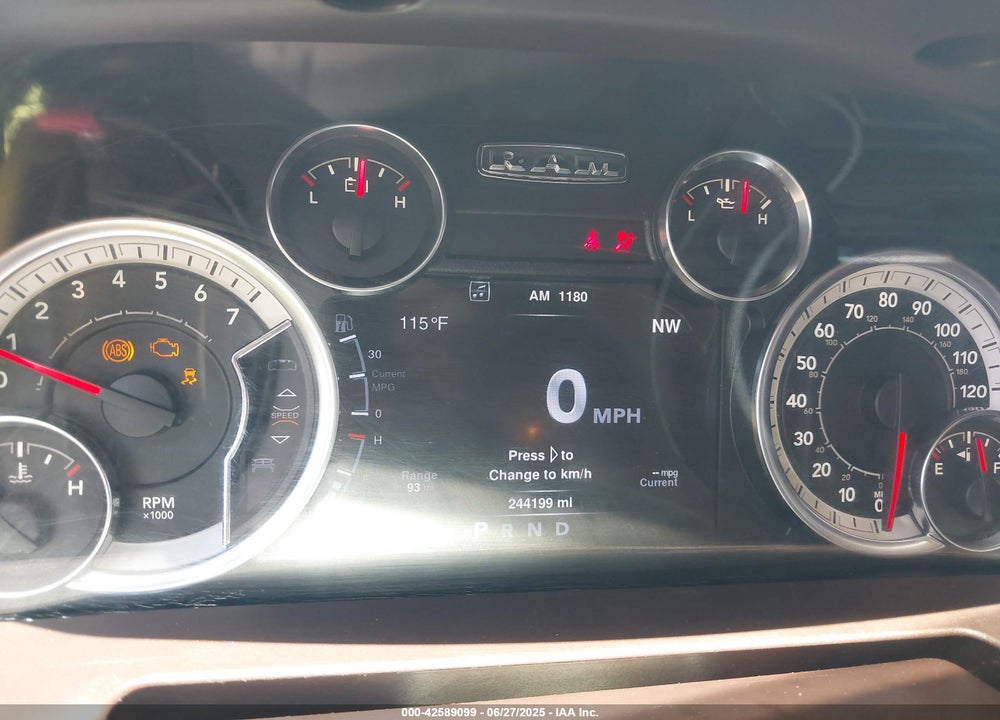 2013 RAM 1500 VIN: 1C6RR6LT6DS627907