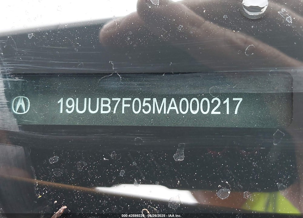 2021 ACURA TLX VIN: 19UUB7F05MA000217