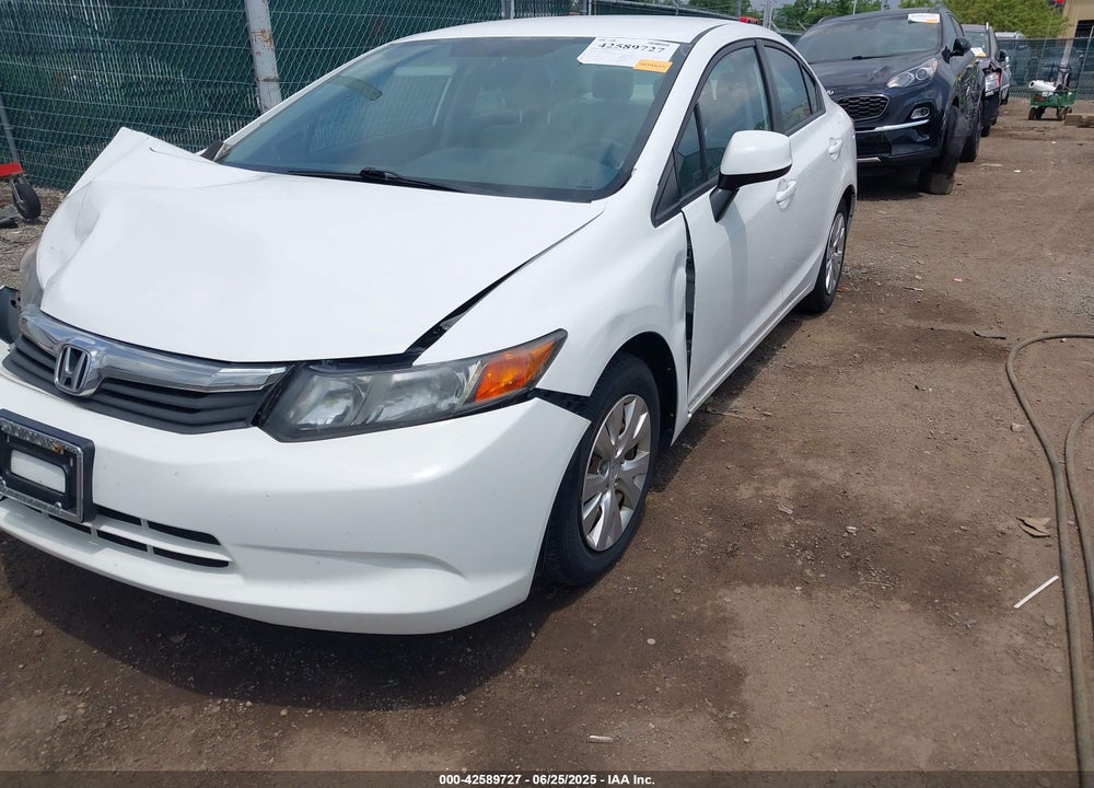 2012 HONDA CIVIC LX VIN: 19XFB2F50CE060813