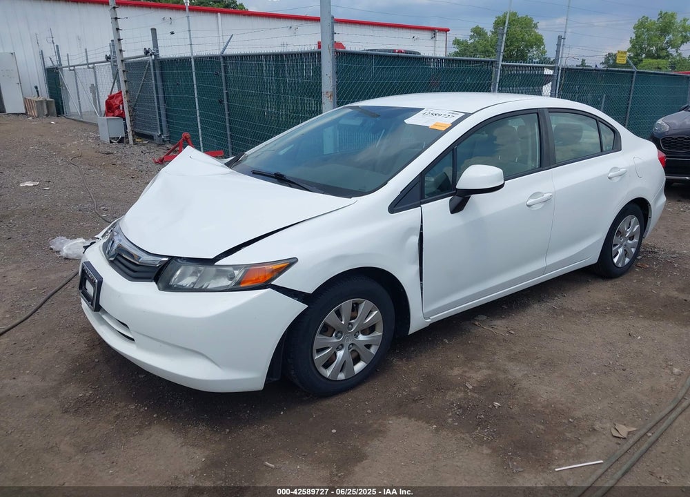 2012 HONDA CIVIC LX VIN: 19XFB2F50CE060813