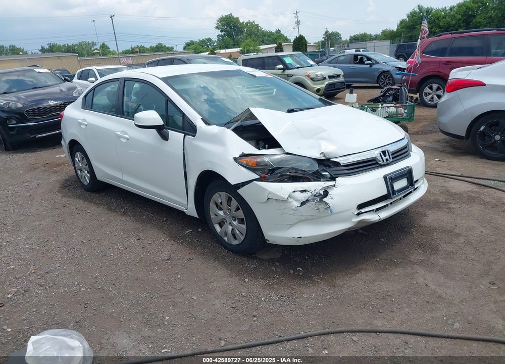2012 HONDA CIVIC LX VIN: 19XFB2F50CE060813