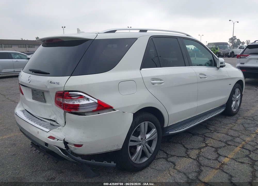 2012 MERCEDES-BENZ M-CLASS VIN: 4JGDA5HBXCA027363