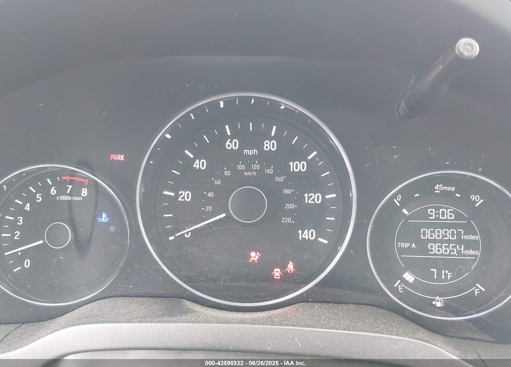 2017 HONDA HR-V LX VIN: 3CZRU5G39HM728525