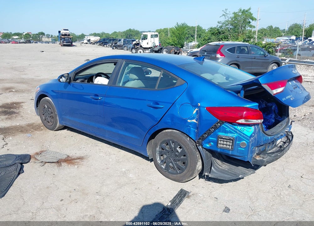 2017 HYUNDAI ELANTRA VIN: 5NPD74LF8HH041222