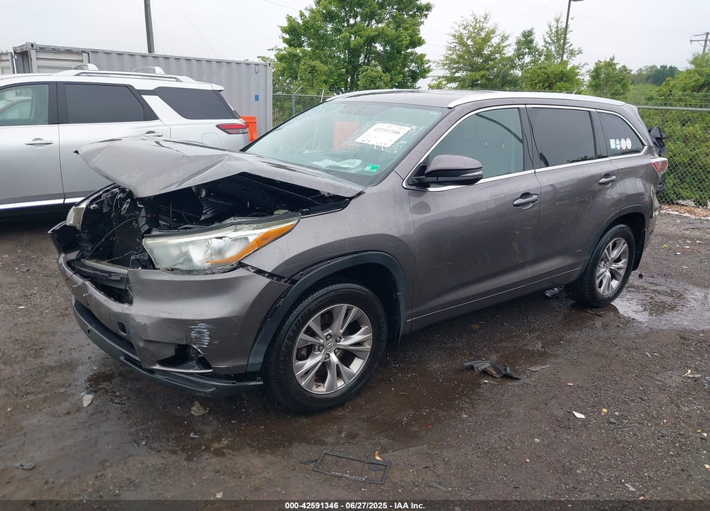 2015 TOYOTA HIGHLANDER XLE V6 VIN: 5TDJKRFHXFS195918