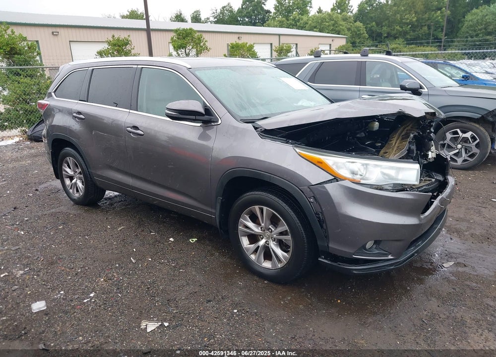 2015 TOYOTA HIGHLANDER XLE V6 VIN: 5TDJKRFHXFS195918