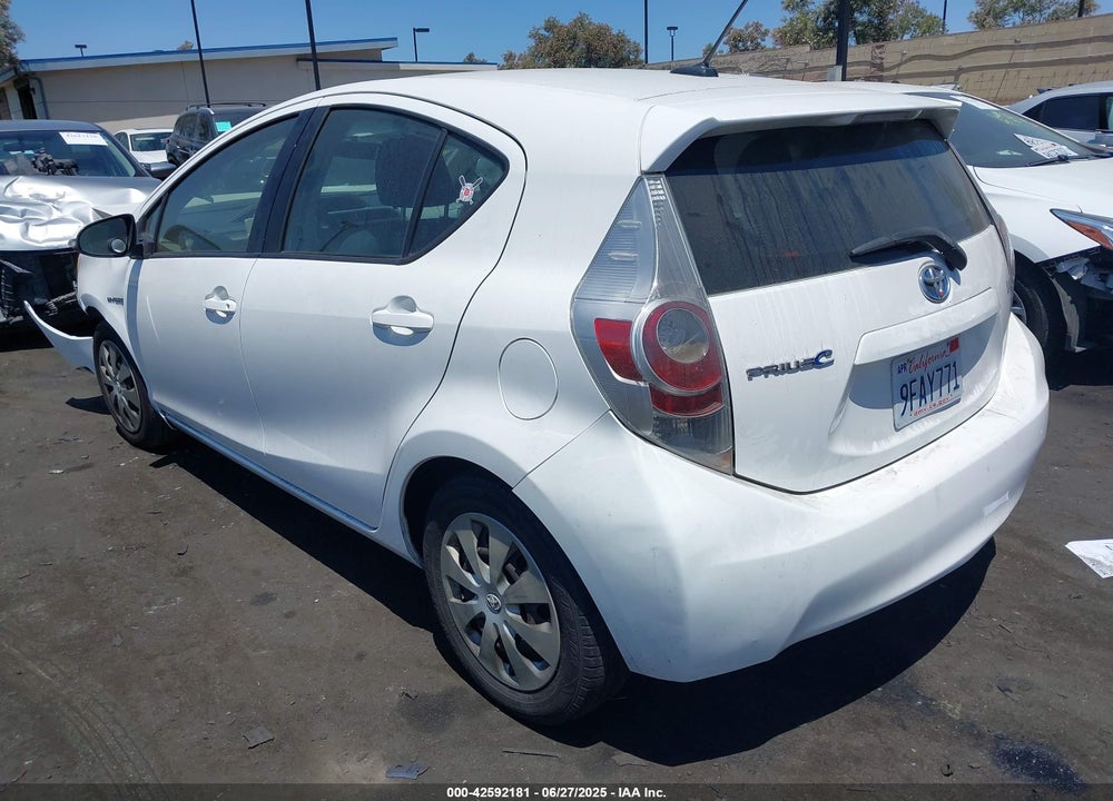2012 TOYOTA PRIUS C THREE VIN: JTDKDTB32C1004670