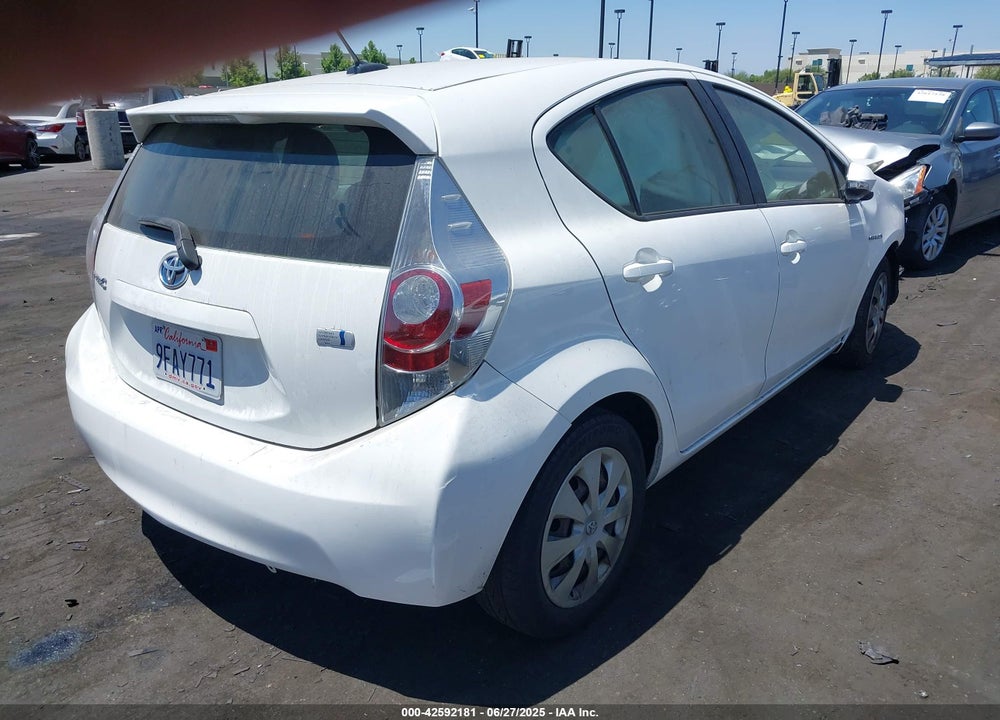 2012 TOYOTA PRIUS C THREE VIN: JTDKDTB32C1004670