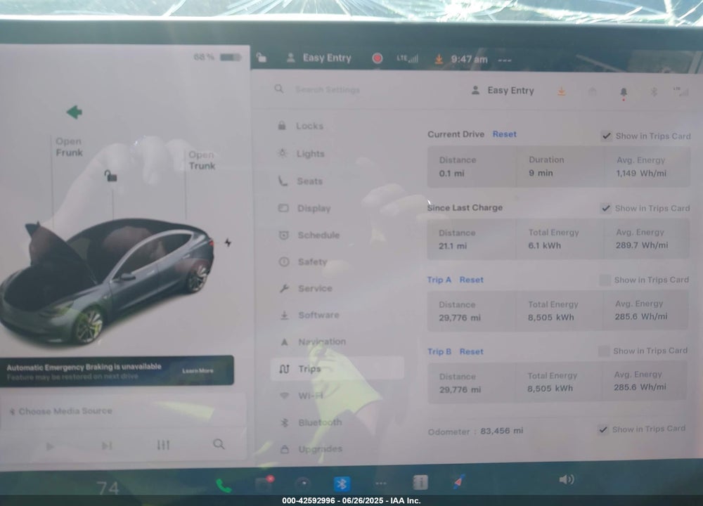 2018 TESLA MODEL 3 LONG RANGE/PERFORMANCE VIN: 5YJ3E1EB9JF116511