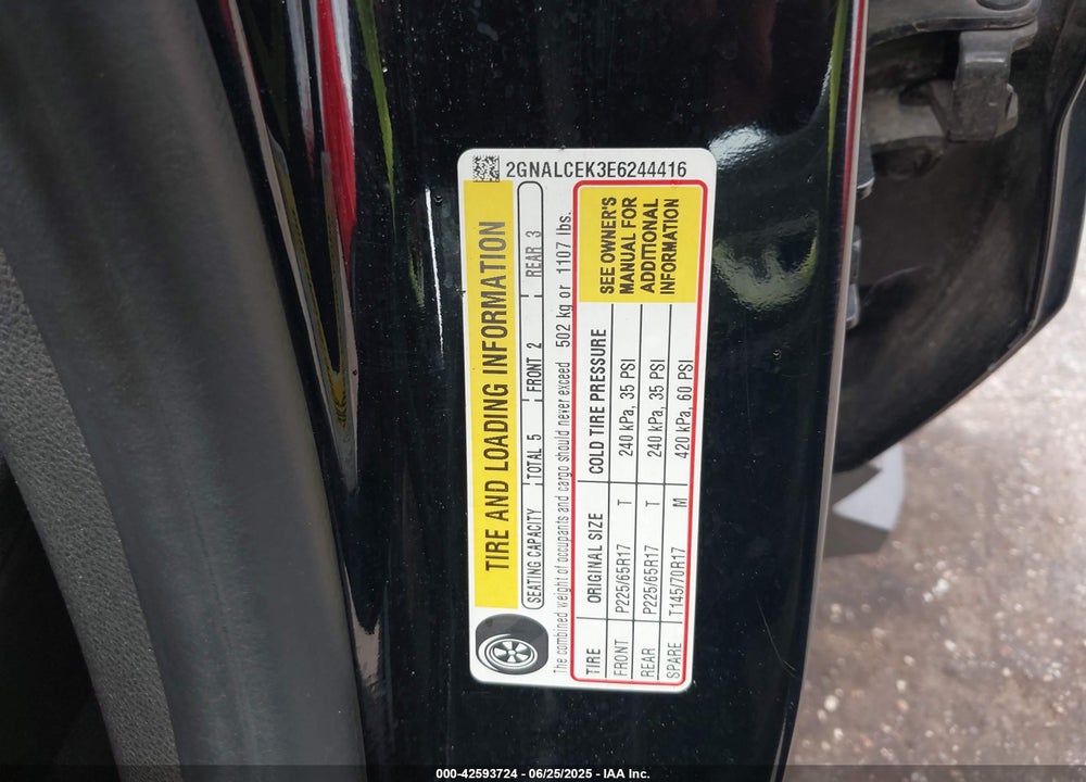 2014 CHEVROLET EQUINOX 2LT VIN: 2GNALCEK3E6244416