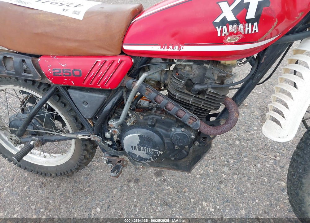 1982 YAMAHA XT250 VIN: JYA3Y1004CA122110