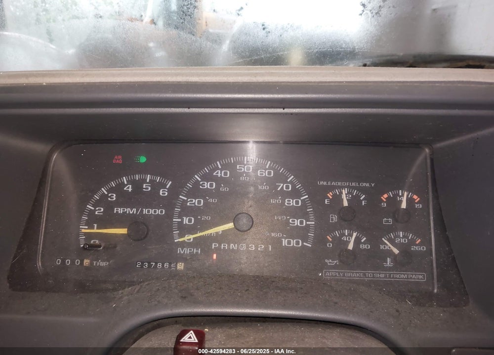 1997 CHEVROLET K1500 FLEETSIDE VIN: 2GCEK19R7V1268398