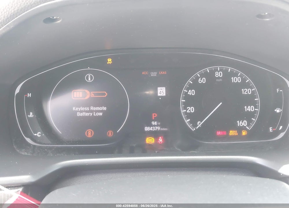 2019 HONDA ACCORD VIN: 1HGCV1F30KA156270