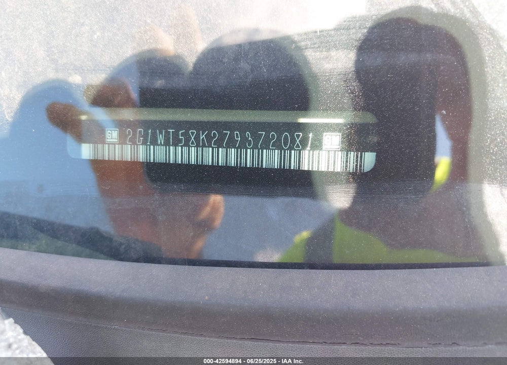 2007 CHEVROLET IMPALA VIN: 2G1WT58K279372081