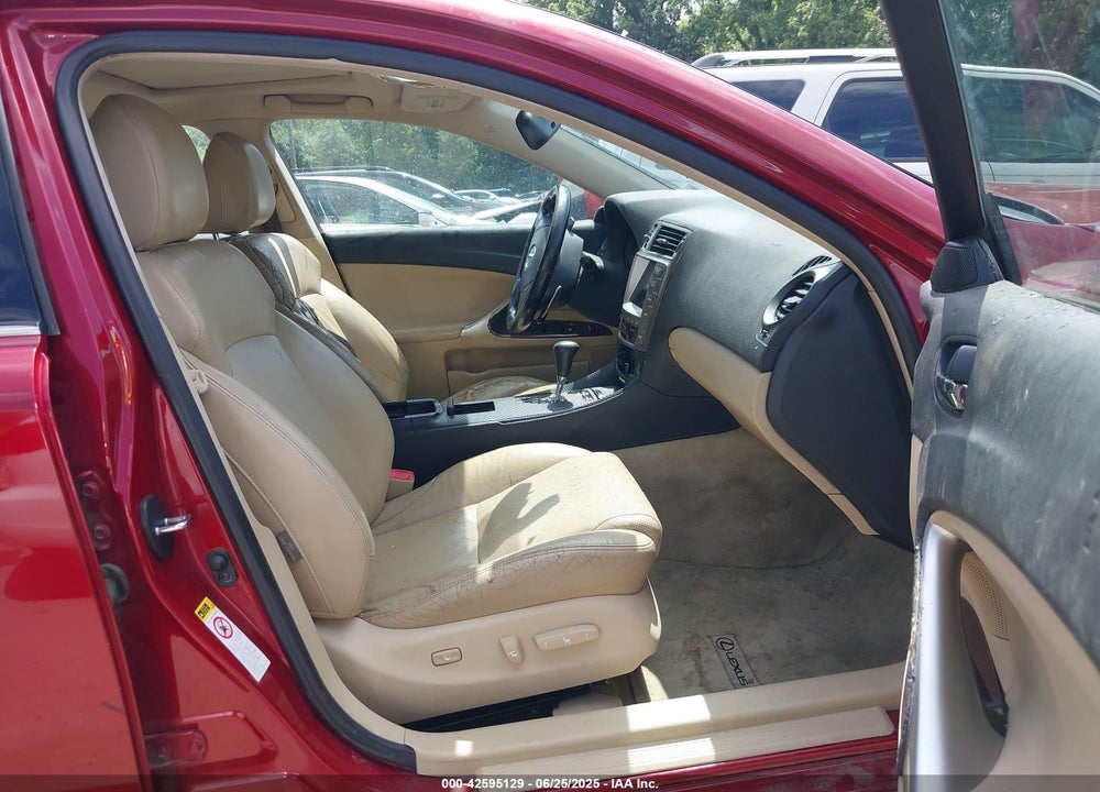 2007 LEXUS IS250 VIN: JTHCK262X75014978