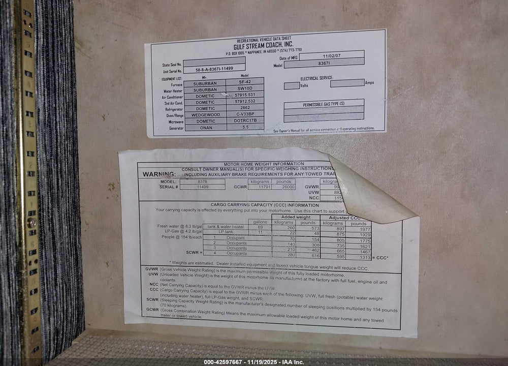 2008 FORD F550 SUPER DUTY STRIPPED CHASS VIN: 1F6NF53YX70A06629