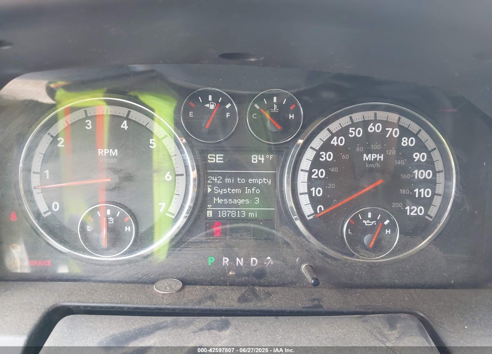 2009 DODGE RAM 1500 VIN: 1D3HB13T79J502222