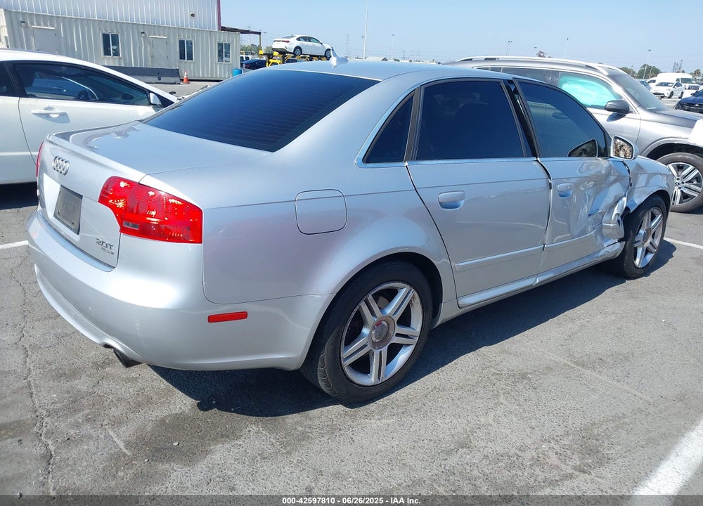 2008 AUDI A4 2.0T VIN: WAUDF78E98A053565