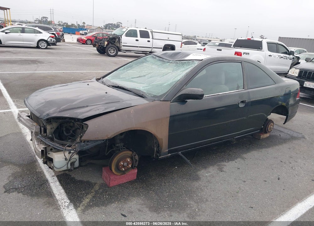 2001 HONDA CIVIC LX VIN: 1HGEM225X1L011569