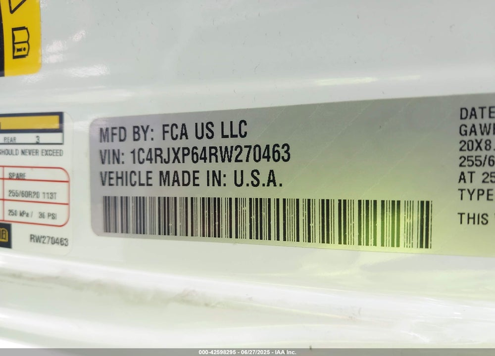 2024 JEEP WRANGLER 4XE VIN: 1C4RJXP64RW270463
