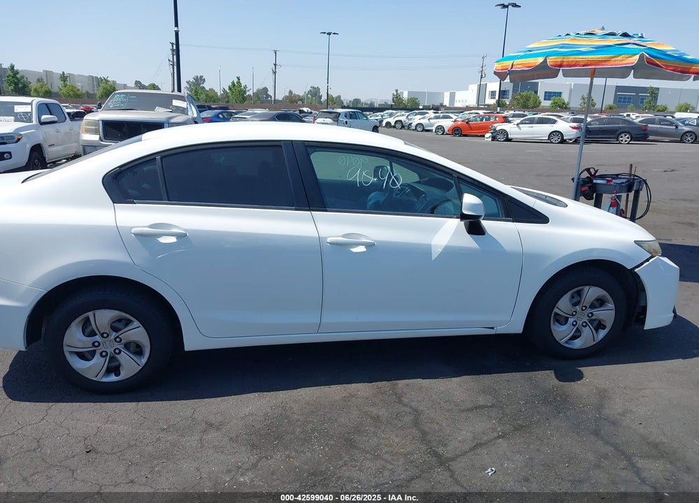2013 HONDA CIVIC LX VIN: 19XFB2F55DE266467