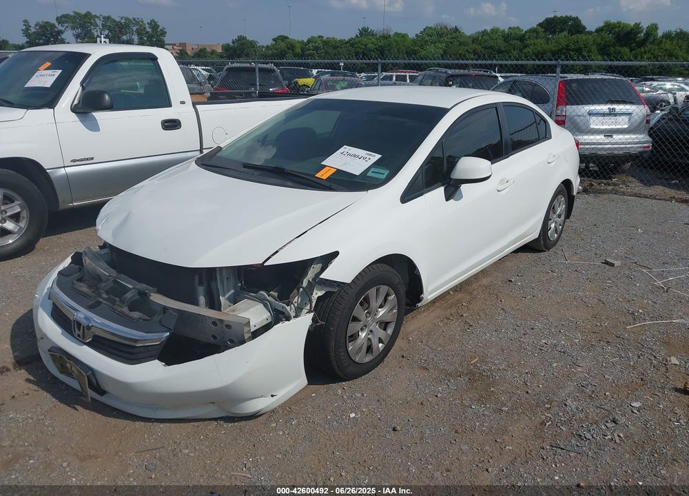 2012 HONDA CIVIC VIN: 2HGFB2F5XCH501403