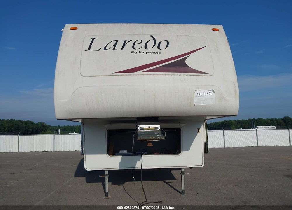2005 KEYSTONE RV LAREDO FIFTH WHEEL S VIN: 4YDF30B255J461208