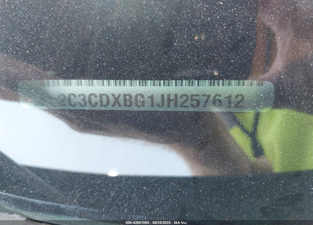 2018 DODGE CHARGER VIN: 2C3CDXBG1JH257612