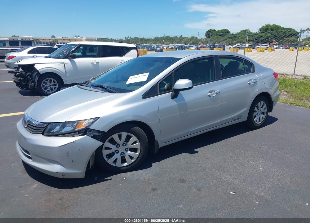 2012 HONDA CIVIC VIN: 19XFB2F57CE088513