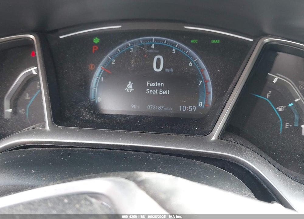 2019 HONDA CIVIC VIN: 19XFC1F38KE011721