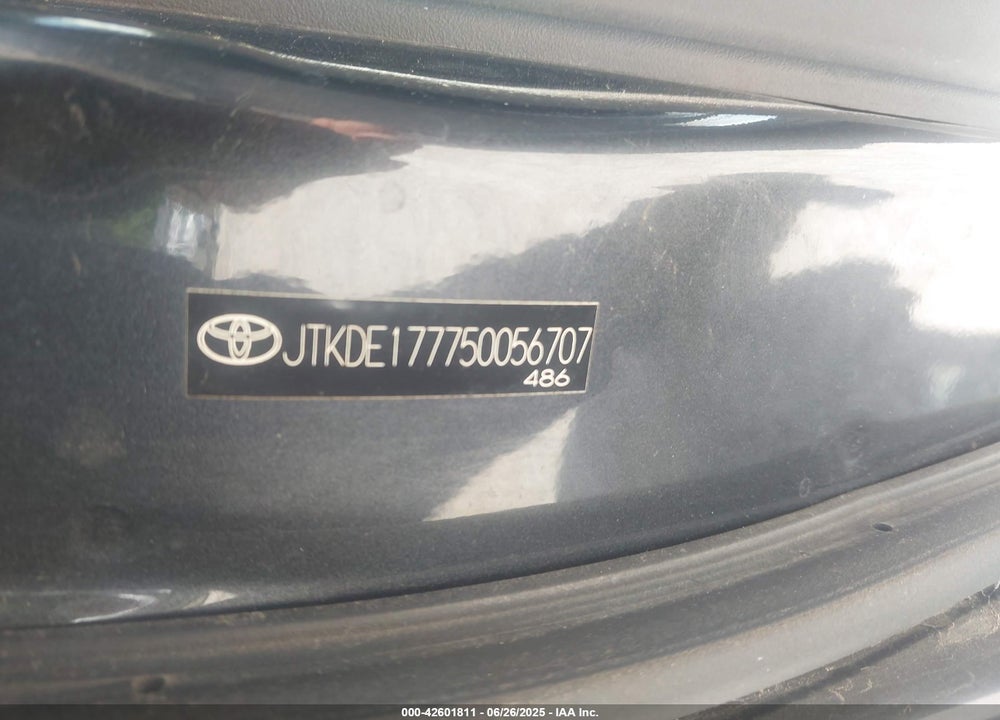2005 SCION TC VIN: JTKDE177750056707