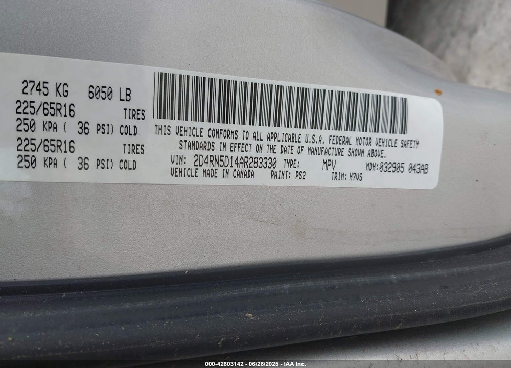 2010 DODGE GRAND CARAVAN SXT VIN: 2D4RN5D14AR283330