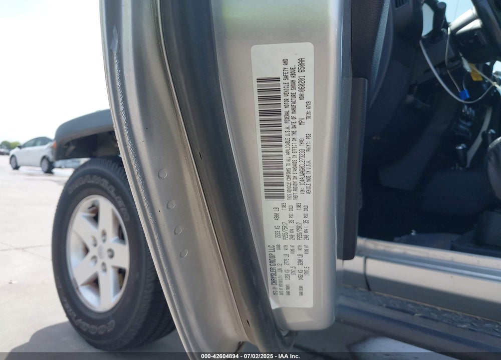 2012 JEEP WRANGLER SPORT VIN: 1C4AJWAG0CL273233