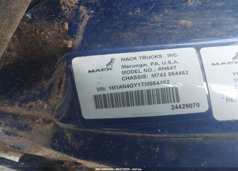 2026 MACK ANTHEM VIN: 1M1AN4GY1TM054462