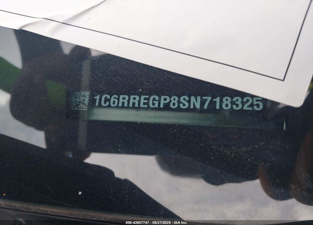 2025 RAM 1500 TRADESMAN 4X2 5'7 BOX VIN: 1C6RREGP8SN718325