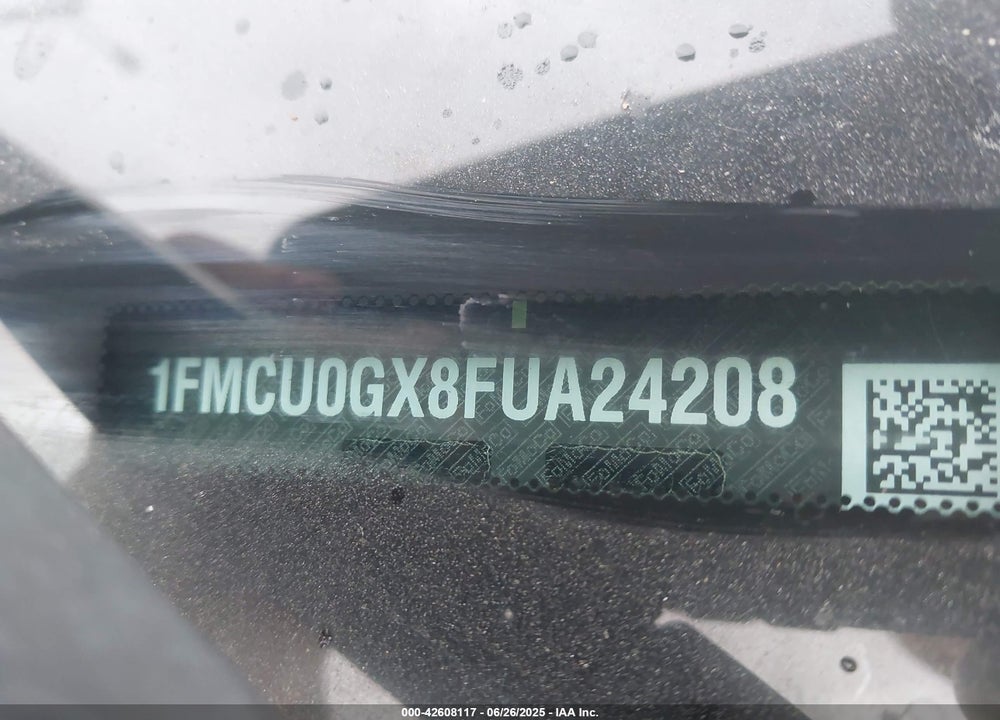 2015 FORD ESCAPE SE VIN: 1FMCU0GX8FUA24208